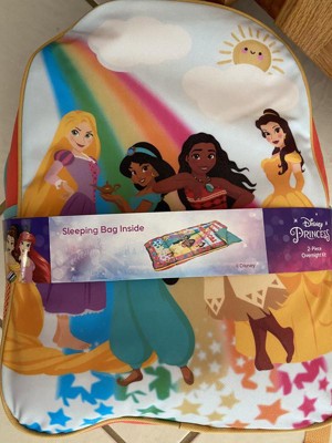 Camping Slumber Sleeping Bag with Backpack Disney Princesses Girl Age 3+  NEW