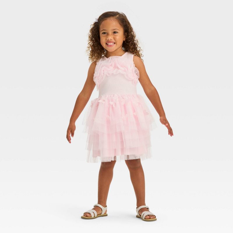 Toddler Girls' Audrey Camille Butterfly Tank Tutu Dress - Light Pink, 1 of 4