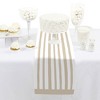 Big Dot of Happiness Tan Stripes - Petite Simple Party Paper Table Runner - 12 x 60 inches - 2 of 4