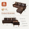 XIZZI Modular Sectional Sofas for Living Room, Modern L-Shaped Couch High Density Sponges Breathable Fabric - 2 of 4