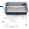 Coucheta Drop-In Workstation Kitchen Sink, 16 Gauge Stainless Steel Topmount, 10" Deep Single Bowl & 6 Accessories - 2 of 4
