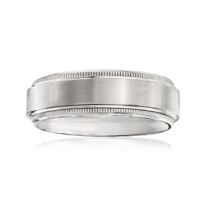 Ross-Simons Men's 7mm Titanium Wedding Band Size 11 - 1 of 3