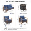 Buenhomino 6 Piece Patio Furniture Set with Fire Pit Table, Outdoor Sectional Conversation Sets Wicker Rattan Sofa with 4'' Thickened Cushion - 3 of 4