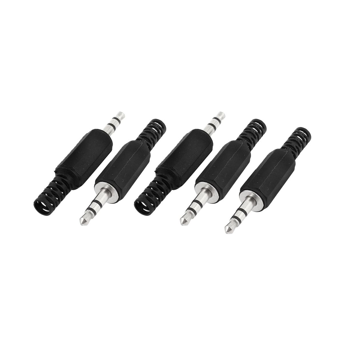 Unique Bargains Metal Plastic Audio Connector 5 x 0.9 cm 5 Pcs