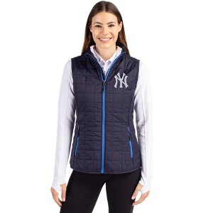 New York Yankees Cutter & Buck Rainier PrimaLoft® Womens Eco Insulated Full Zip Puffer Vest - 1 of 1