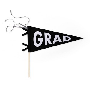 Black and White Graduate Felt Pennant Flag by Bonjour Fete - 1 of 4