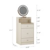 NicBex 3 In 1 Vanity Desk with Lights Small Vanity Set with Charging Station, 2 Drawers, Compact Makeup Vanity with Cushioned Tool for Apartment - 3 of 4