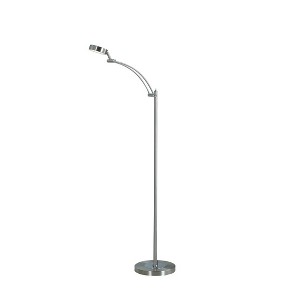 54-Inch-Long Tinsley Silver Integrated LED Task Floor Lamp for Living Room Bedroom Office House Home - 1 of 4