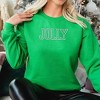 Simply Sage Market Women's Graphic Sweatshirt Embroidered Jolly -White Ink - 2 of 3