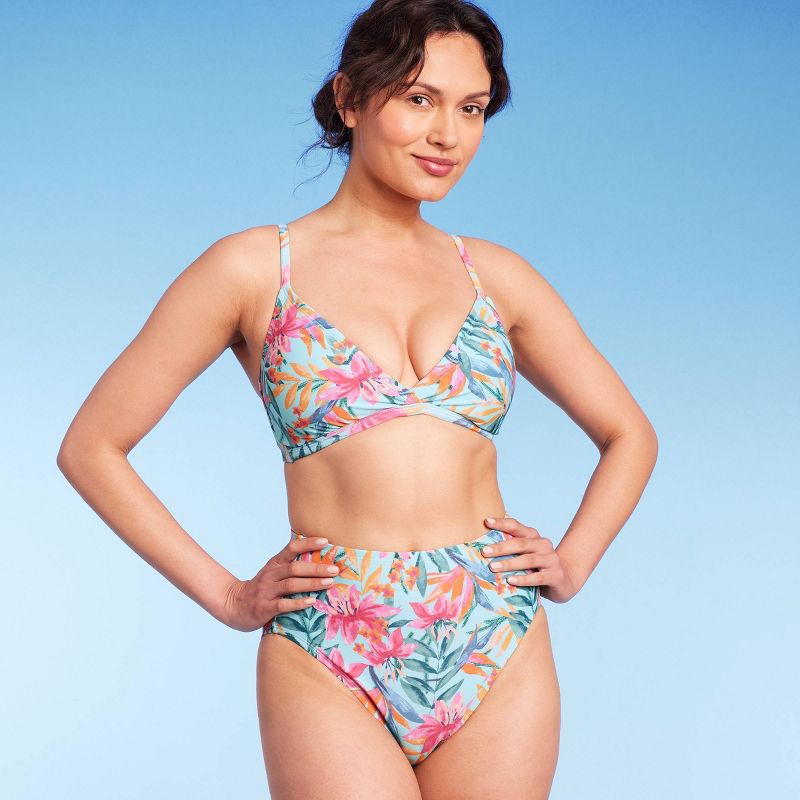 Women's Tropical Print High Waist Medium Coverage Bikini Bottom - Kona Sol™ Multi, 5 of 20