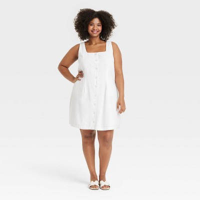 Women's Linen Mini Vest Dress - A New Day™