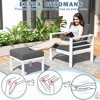 COWLOWN 7 Piece Black Aluminum Patio Furniture, Modern Outdoor Conversation Set, Perfect for Balcony, Porch, Lawn or Yard - 4 of 4