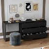 Famapy Convertible Dresser,Makeup Vanity Desk with 6 Drawers,Study /Computer Desk,All - in - One Storage Unit for Home Office Space Upgrade - 4 of 4