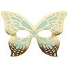 24ct Golden Butterfly Wearable Party Paper Masks - 3 of 4
