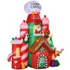 Outsunny 10ft Christmas Inflatables Outdoor Decorations Candy Castle, Blow-Up LED Yard Christmas Decor, Built-in Rotating Colorful Light for Party - 4 of 4