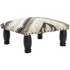 Makalo Footstool - MCR4597 - Ikat/Black - Safavieh - 3 of 4