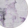 Purple Lavender And Gray Abstract Washable Indoor Outdoor Area Rug - 4 of 4
