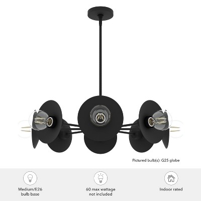 Fernando Matte Black 8-Light Sputnik Chandelier