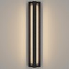 LamQee Modern Outdoor Wall Light Exterior Lighting Fixtures with Textured Glass, 2900K Integrated LED Outdoor Wall Mounted Sconces Wall Lighting - 2 of 4