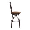 30"x34" Dana Big and Tall Microsuede Metal Crossed Legs Swivel Seat Barstool - Powell Company - 3 of 4