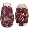Perphy Women's Platform Floral Chunky Heel Slides Sandals - 2 of 4