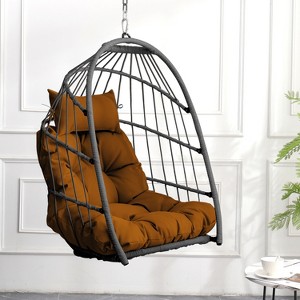 Rattan Egg Swing Chair for Indoor & Outdoor - 1 of 4
