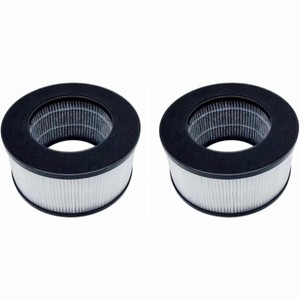 Nispira True HEPA Replacement Filter for CVS Health Desktop Air Purifier 3-in-1 True HEPA Activated Carbon, 2 Packs - 1 of 4