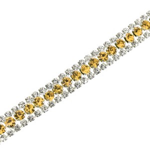 Unique Bargains DIY Jewelry Clothing Shoe Decoration Beaded Trim Rhinestone Chains - 1 of 4