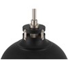 Possini Euro Design Cynthia Brushed Nickel Black Mini Pendant 12" Wide Modern White Glass Fixture for Dining Room Kitchen Island - 3 of 4