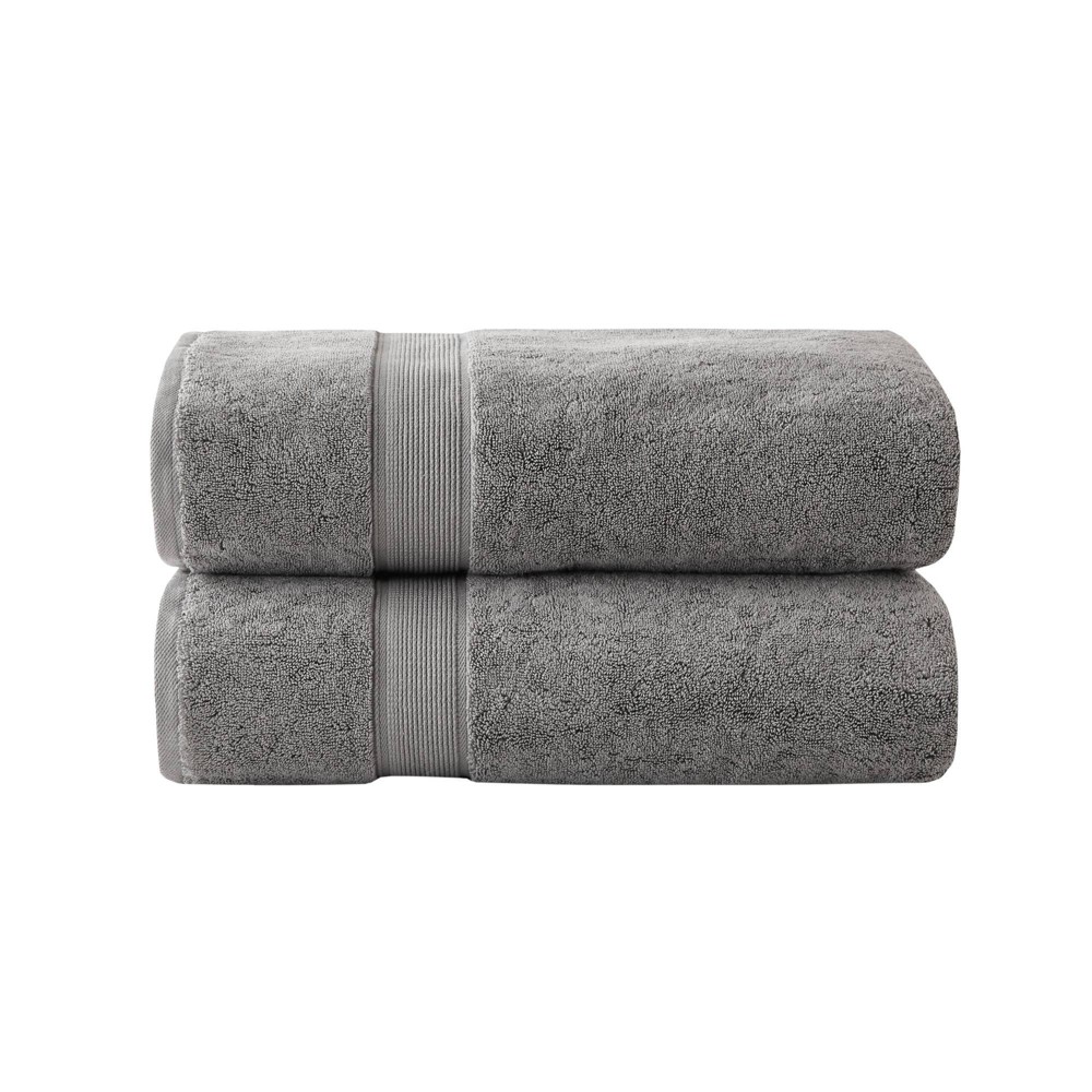 Photos - Towel 2pc Cotton Bath Sheet Set Gray - Madison Park