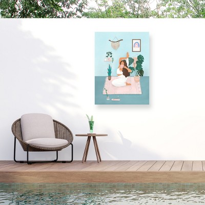 Trademark Fine Art - Petra Lizde  Yoga Time Matted Framed Art