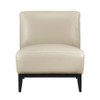 NicBex Luxury Leather Accent Chair, Modern Living Room Chair with Cushioned Seat & Back with Reinforced Solid Wood Frame, Beige - 3 of 4