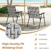 Tangkula Set of 4 Webbed Lawn Chairs, Outdoor Patio Folding Chairs w/ Heavy-Duty Metal Frame Lightweight Portable Web Camping Chairs Brown/Blue/Red - image 4 of 4