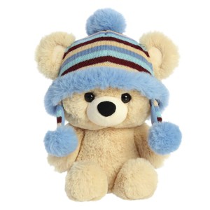 Aurora Large Baby Bear Bonnie Holiday Festive Stuffed Animal Brown 13" - 1 of 4