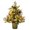 Nearly Natural 3' Pre-lit Snowy Potted Fraser Fir Artificial Christmas Tree with Dual Color LED Lights - 3 of 4