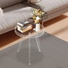 YIYIBYUS Modern Round Acrylic Side Table, Clear Side Table - 3 of 4