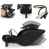 Perphy Women's Rhinestone Mesh Bow Slingback Stiletto Heel Pumps - 3 of 4