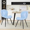 CLIHOME Set of 2 Modern Upholstered Leather Dining Chairs, Comfortable Dining Chairs with Thick Cushions & Metal Legs - 2 of 4