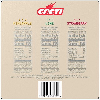 Cacti Spiked Hard Seltzer Variety Pack - 9pk/12 fl oz Cans, 3 of 5