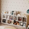 Acekool 3-Tier Toy Storage Cabinet for Kids, Wood Book Organizer Shelf, Playroom & Nursery Storage, White, 2-Pack - 4 of 4