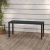 vidaXL Patio Bench, 43.3" Steel and WPC Black - image 2 of 4