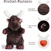 Fuzzwoof Moose HeartBeat Cuddle Dog Toy, Plush Stuffed Animal Pal with Battery-Powered Heartbeat, Ideal Comfort & Anxiety Relief Toy For All Breeds - 3 of 4