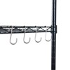LunaLulinlk Kitchen Storage Shelf 5 Tier Black Heavy Duty Wire Shelf, Adjustable Width - 4 of 4