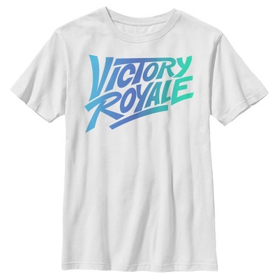 Boy's Fortnite Victory Royale Gradient Logo T-shirt - White - Medium ...