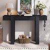 47" Rustic Console Table with Drawer and Charging Station, Narrow Entryway Desk with USB and Type C Ports for Hallway or Living Room-3irtyhousy - 2 of 4