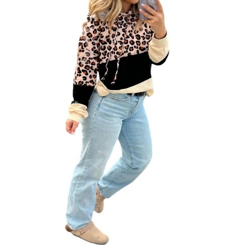 Women's Leopard Hoodie - Beauts & Beaus - image 1 of 2