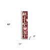HomeRoots 48" Red And White Solid Wood Valentine's Day Heart Welcome Porch Sign - 3 of 4