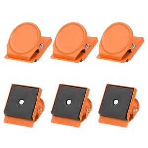 Unique Bargains Stainless Steel Hooks and Hangers Refrigerator Magnetic Clips 1.38" x 1.22" 6 Pcs - 1 of 3