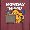 Women's - Garfield - Monday Mood Lightweight French Terry Wide Neck Long Sleeve Shirt - 2 of 4