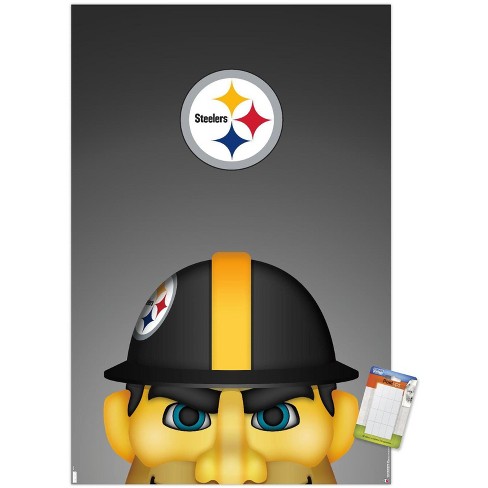 Trends International NFL Pittsburgh Steelers - Helmet 16 Wall Poster,  22.375 x 34, Poster & Clip Bundle